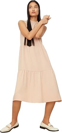 Trendyol Women Mini Ruffle Hem Regular Woven Dresses