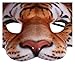 Orynosiy Fashion 3D Animal Mask Tiger Mask Women and Men Half Face Halloween Mask Animal Party Masquerade Costume Props(Yellow)