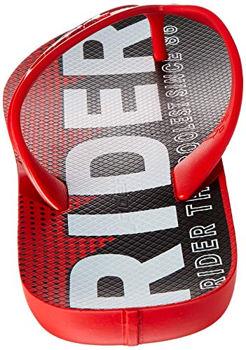 Chinelo Street Bold, Rider, Masculino, Vermelho/Preto/Branco, 37/38