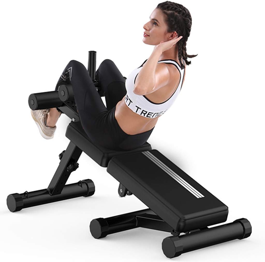 Multi-Workout Bench, Foldable Sit-up Abdominal Back Extension Strength Training Exercise Bench with Adjustable Height and Angle, Suitable for Whole Body (Max Weight Capacity: 440Lbs)