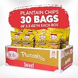LULU Chips Snack Pack | Sweet Plantain Chips | Plantain Chip | Whole 30 Snacks | Bulk Chips | 30 Pack Chips | 2.5 OZ | Gluten Free Chips | All Natural | NON-GMO | Kosher