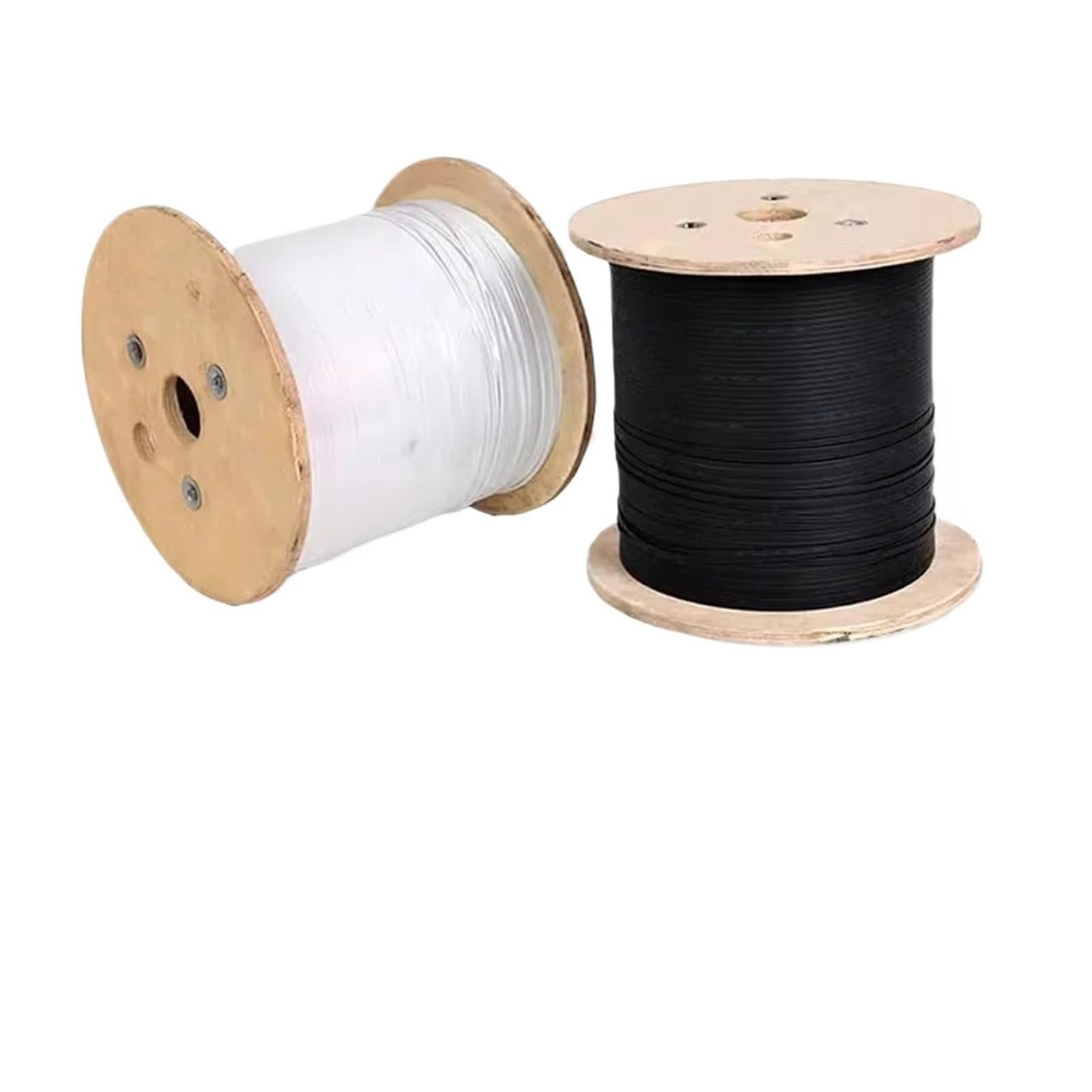 Câble de chute en fibre optique d'extérieur, cordon de raccordement en fibre optique, 1/2/4 cœurs, 3 acier, mode unique, sans connecteur, 50 m (1 conducteur noir)