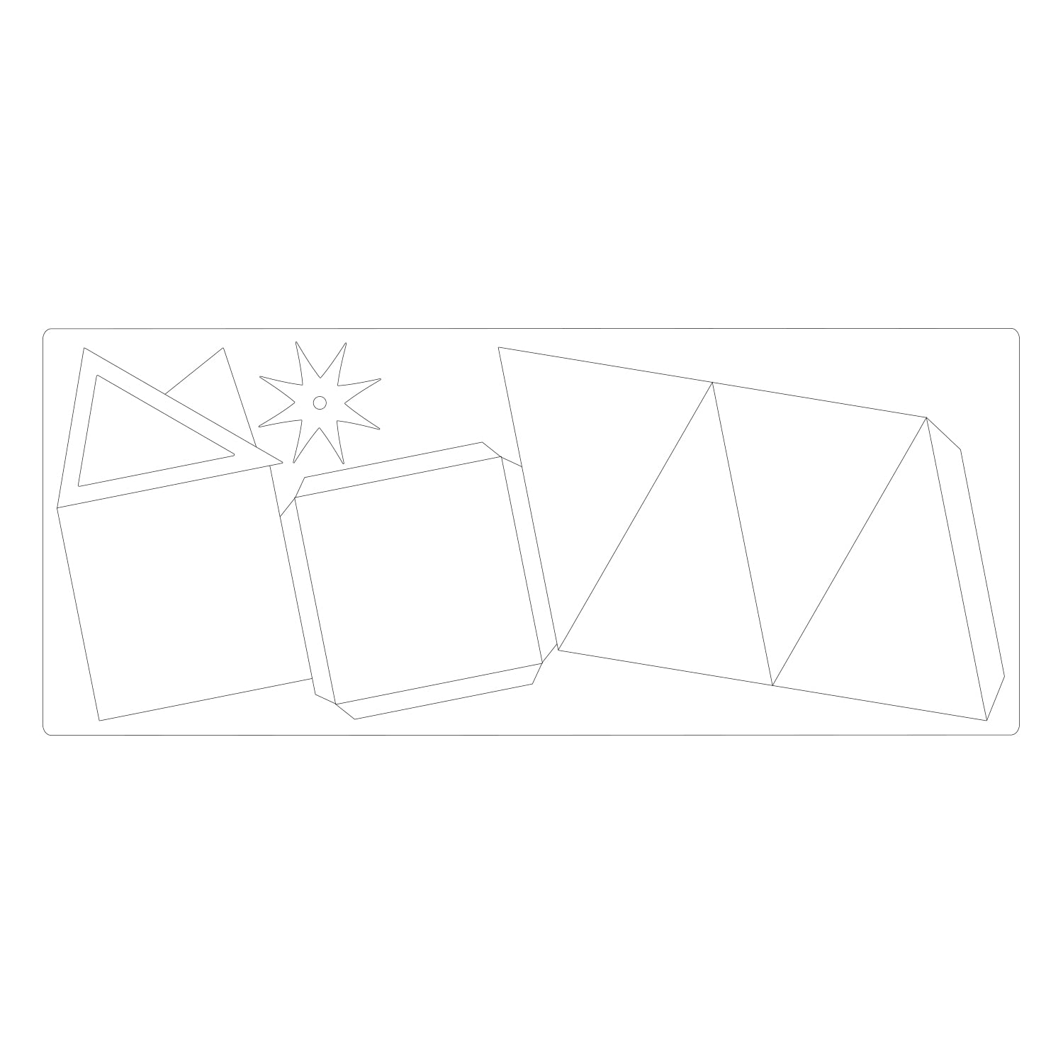 Sizzix Tablice wyników XL Die Geometryczne pudełko od Eileen Hull, wielokolorowe, jeden rozmiar
