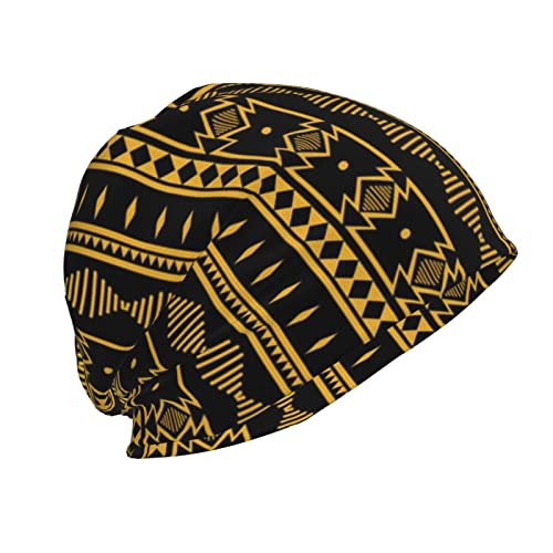 Image of African Slouchy Beanie Cap Winter Hats Casual Knit Beanie Skull Cap for Men and Women