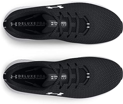 Under Armour Women's Charged Impulse 3 Running Shoe, (001) Black/Black/White, 12 | Image 2