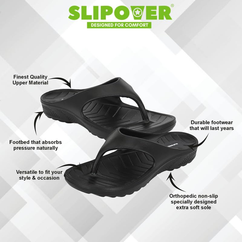 Image of SLIPOVER Flip Flop (W Boost) Slippers for Women Stylish|Comfortable|Soft|Lightweight|Anti-Skid|Arch Support|Lab Tested|Casual|EVA Slippers|Sandals|Chappals, Ideal for: Womens|Girls