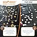Newverest Jigsaw Puzzle Mat Roll Up, Saver Pad 39.4” x 23.6” Portable Keeper Up to 1000 Pieces with Non-Slip Rubber Bottom and Polyester Top + 3 Puzzle Sorting Trays, Travel-Friendly Storage Bag