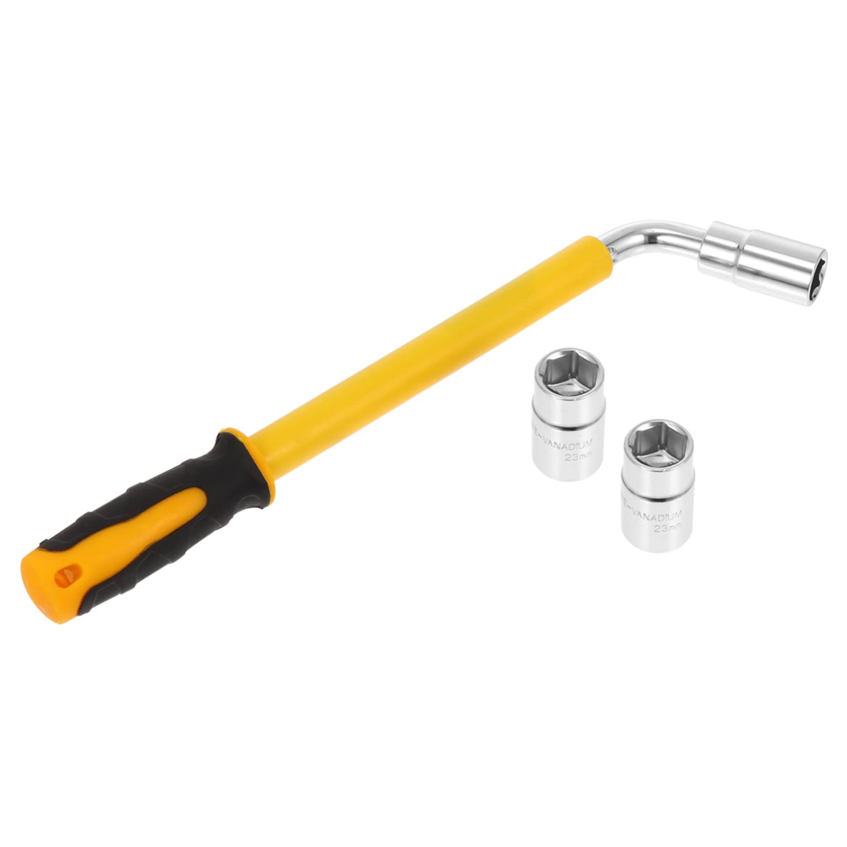 iplusmile Kit Reparación Neumáticos Coche, Llave Telescópica con 2 Manguitos y Mango Antideslizante