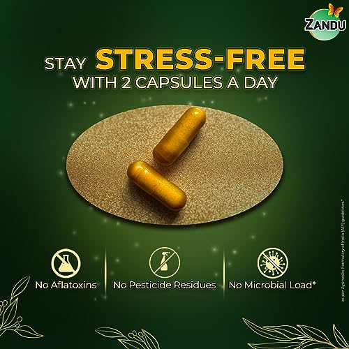 Zandu Ashwagandha Gold Plus | Made with Gold, Ashwagandha, Safed Musli, Shilajit & Other Ayurvedic Ingredients | Helps to Boost Stamina, Strengthens Immunity | 60 Caps - Image 5
