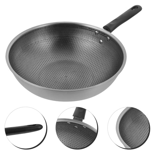 Sartén Wok de acero inoxidable antiadherente 32 cm con mango miniatura 3