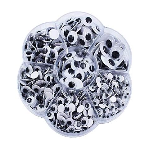 FINGOOO 700pieces Wiggle Eyes Googly Eye Self Adhesive DIY Scrapbooking Crafts(4mm -10mm) Cover