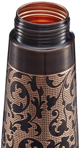 Image of ATTRO Arth Copper Bottle Design Boosts Immunity Leakproof & Lightweight |Anti-Bacterial, BPA Free with Secure Cap for School, Travel, Gym & Work 900ml Vintage Carving
