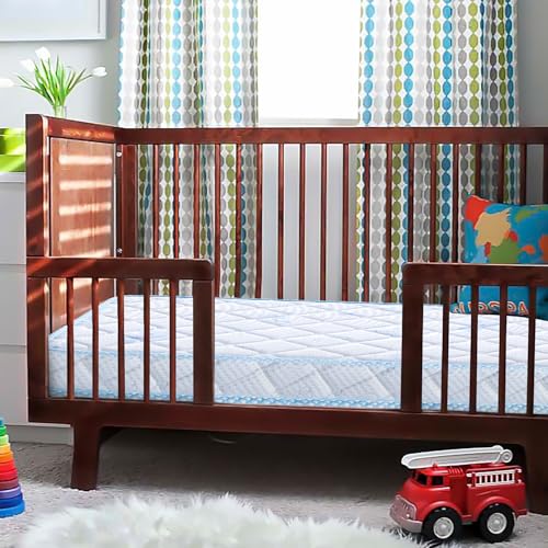 Image of Letmxiu Premium Crib Mattress and Toddler Mattress, Knitted Cotton Surface and Hypoallergenic Firm Support Crib Mattress, Fits Standard Crib and Toddler Bed
