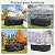 BROSYDA Upgraded Patio Furniture Set Cover, Improved Heavy Duty Waterproof Outdoor Furniture Covers Outdoor Couch Cover Table and Chair Cover with Adjustable Straps, 108"L ×82" D×28" H, Back