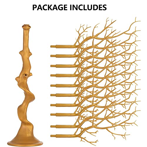 Tree Centerpieces For Weddings 30In - Decorative Ornament Display Tree For Tables, Tree Branches For Decoration, Gold Artificial Manzanita Tree Centerpiece For Christmas Birthday Party Decor #TOP6