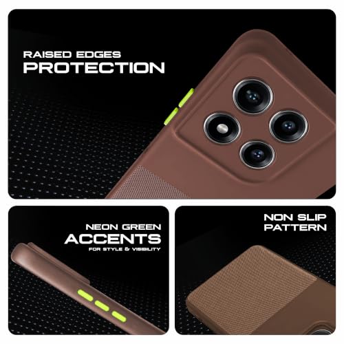 Image of AIBEX Premium Back Cover Case Compatible for Motorola G77 Power 5G / Motorola G37 5G / Motorola G37 Power 5G|Scratch & Drop Tested Shockproof Matte Texture Case with Soft Microfibre Lining - Brown