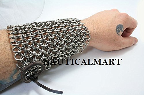 Knight Chainmaille Vambrace Arm Guard Stainless Steel
