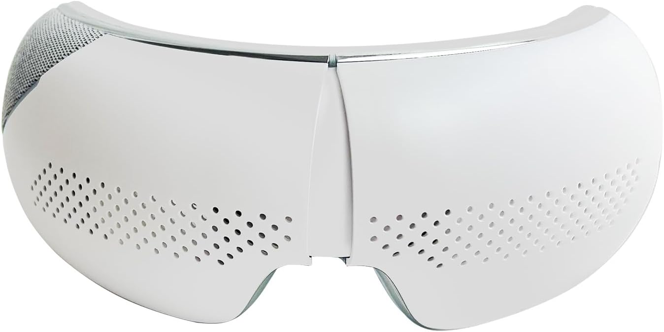 Eye Soothe Massager | Eye Massager with Heat for Migraines, Kneading, Insomnia, Dark Circles and Dry eyes with Kneading, Air bags and 42 degrees constant Heat with “SEE THROUGH” Design