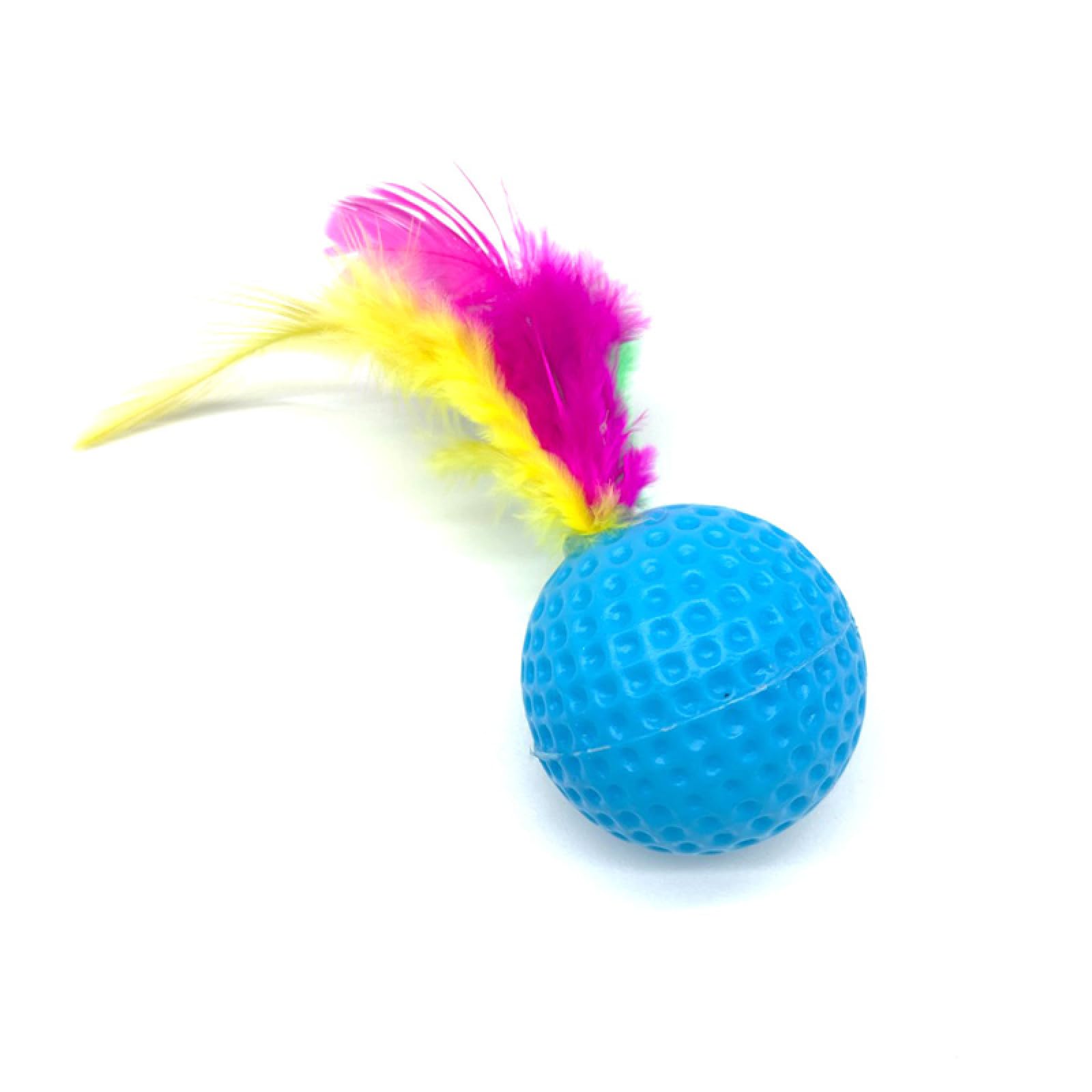 Zabawki dla kotów Mieszane plastikowe piłki golfowe z piórkami Zabawka dla kota Interaktywna piłka do zabawy dla kociąt i kotów Zabawka dla zwierząt 20 szt.,Zabawki dla kotów
