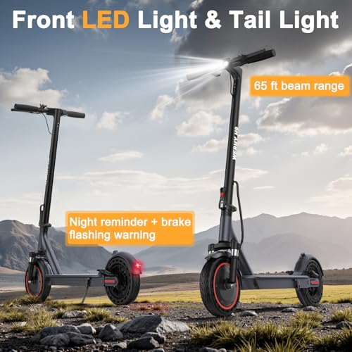 WERHY 10” Electric Scooter with Dual Suspension, 500W