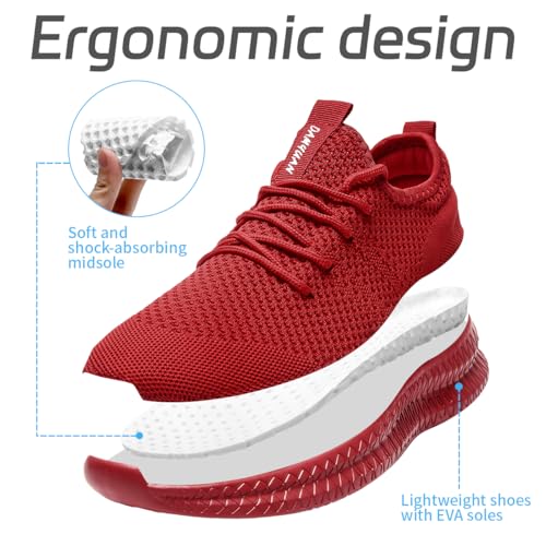 Image of Men Non-Slip Work Shoes Tennis Gym Sneakers Breathable Slip Resistant Lightweight and Comfortable for All-Day Wear Sports and Walking