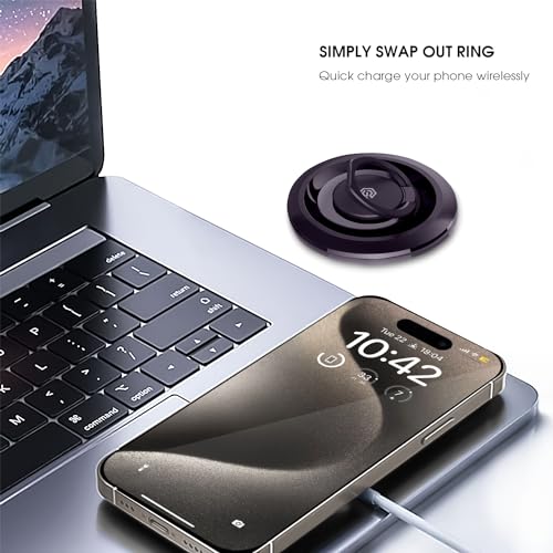 Image of GRIPP Mag Ring Mount MagSafe Ring Holder Compatible with iPhone 15 /14 /13 /12 Series | Adjustable Kickstand Metal Magnetic Mount | MagSafe Accessories | Easily Removable Phone Holder - Purple