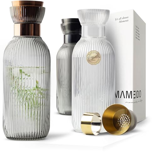MAMEIDO Caraffa per Acqua con Beccuccio e Filtro 1,5 l (Smoke Copper)