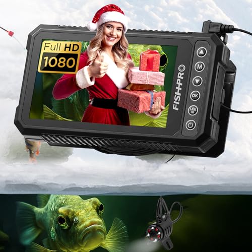 Image of [FishPRO 2026 Upgrade] 4.5'' True HD 1080P Underwater Fishing Camera (Plug & Play) - Ice Fishing Camera Underwater w / 5,000mAh, USB-C, IR+LED, Fish Finder for Ice /Lake /Kayak, 65ft