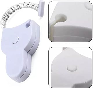 Body Tape Measure, Automatic Retractable Tape Measure, Portable Measuring Tape, Arm Chest, Waist Measurement Tape, Plan Tape Measure.(White)