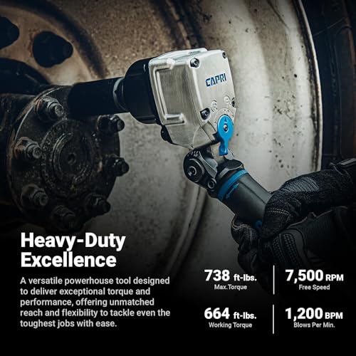 Capri Tools Flex-Head Air Angle Impact Wrench