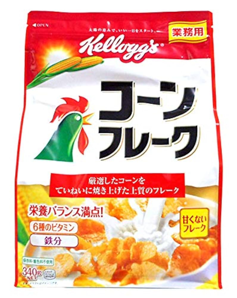 コーンフレークさん専用 業務用 コーンフレーク 340g 1袋 日本ケロッグ シリアル - アスクル