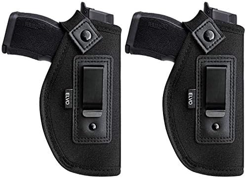 2 Pack Universal IWB Gun Holster for Concealed Carry, Inside The Waistband Pistols Holsters, Fits All Firearms S&W M&P Shield 9/40 Taurus PT111 G2 Sig Sauer P320 Glock 17 19 26 27 42 43