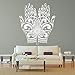 Produktbild LSMYE Yoga HandFlower Mandala Wandzimmer Dekor Kunst Vinyl Aufkleber Wandtattoo Aufkleber Palm Muster Wandaufkleber grün 57X89cm