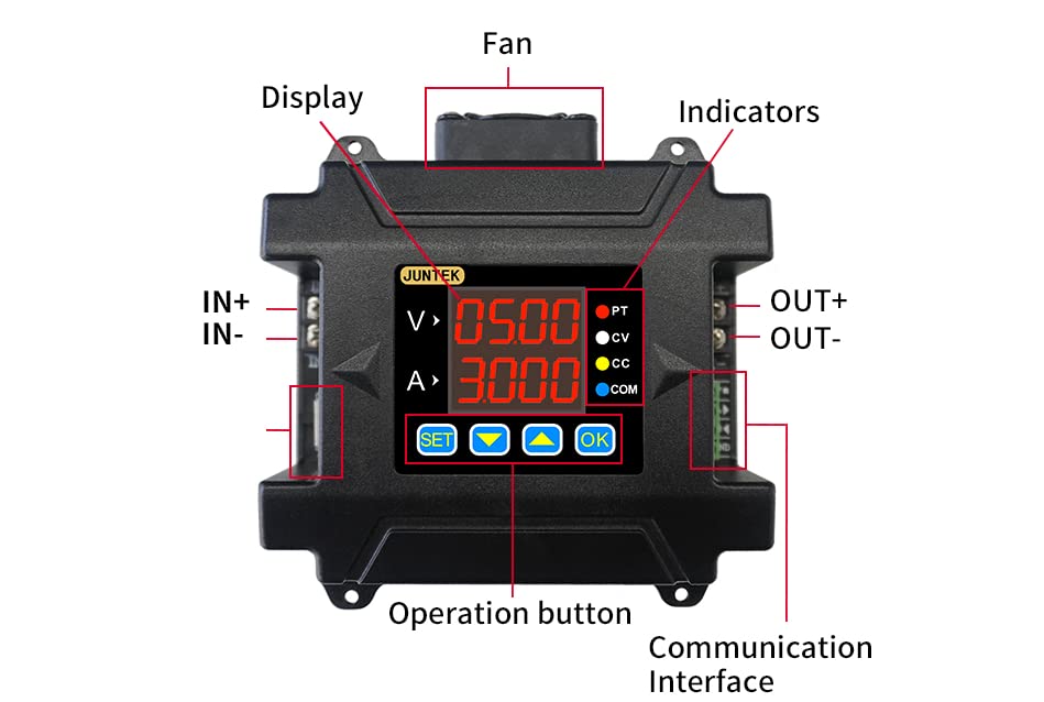 Alimentation CC DPM8608 programmable 0-8 A contre surcharges circuit