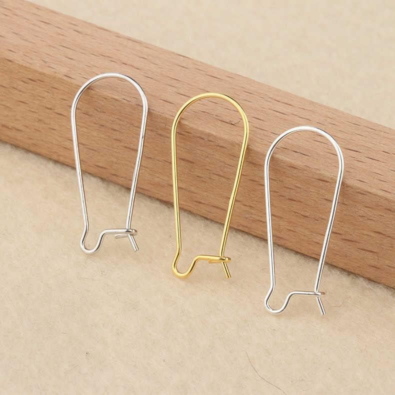 Miniatura 2 de Limerencia Ganchos franceses de titanio sin níquel, kit de fabricación de aretes, incluye 10 ganchos franceses para aretes y 20 piezas de soportes