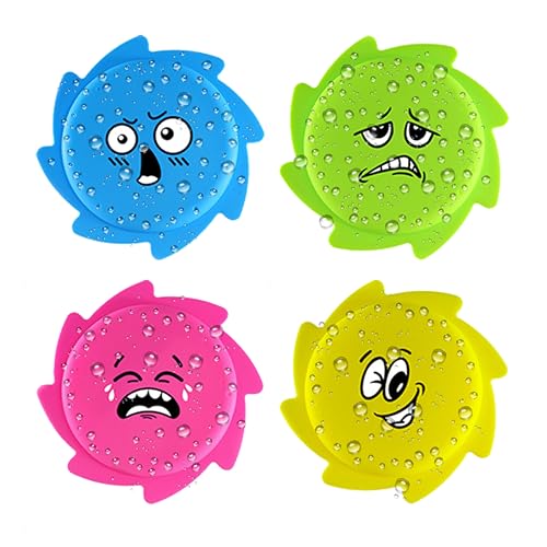 TOYARA 4 Pack Water Flying Discs for Kids Pool Beach Floatable Frisbee for Boys and Girls Outside Activities Games & Fun Summer Outdoor Water Toy for Kids Ages 3-12