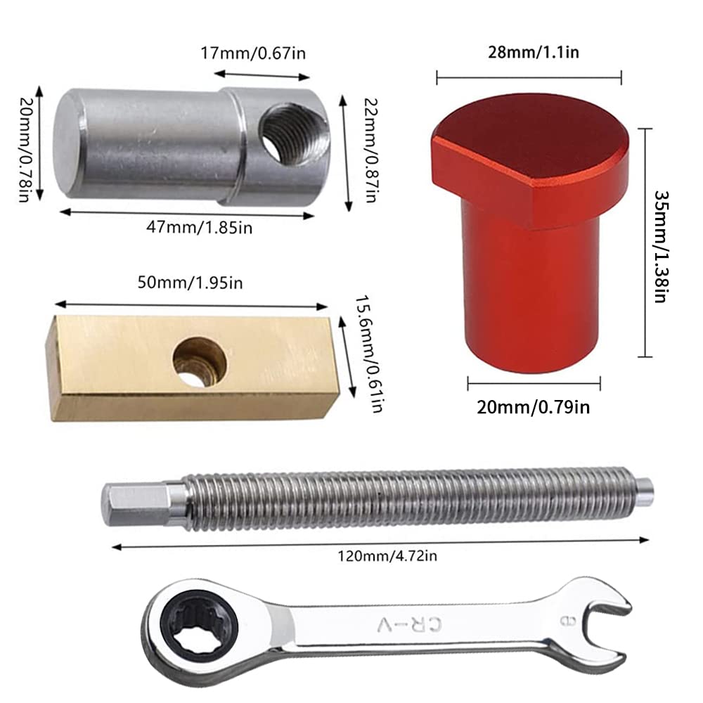 mizikuu 2 Pinces Pinces d'Établi, Outil Auxiliaire pour Table de Travail du Bois Étau de Positionnement avec 4 X Butées d'Établi en Acier Inoxydable, Bench Dog, Étau, Trou Rabotage, 20 mm