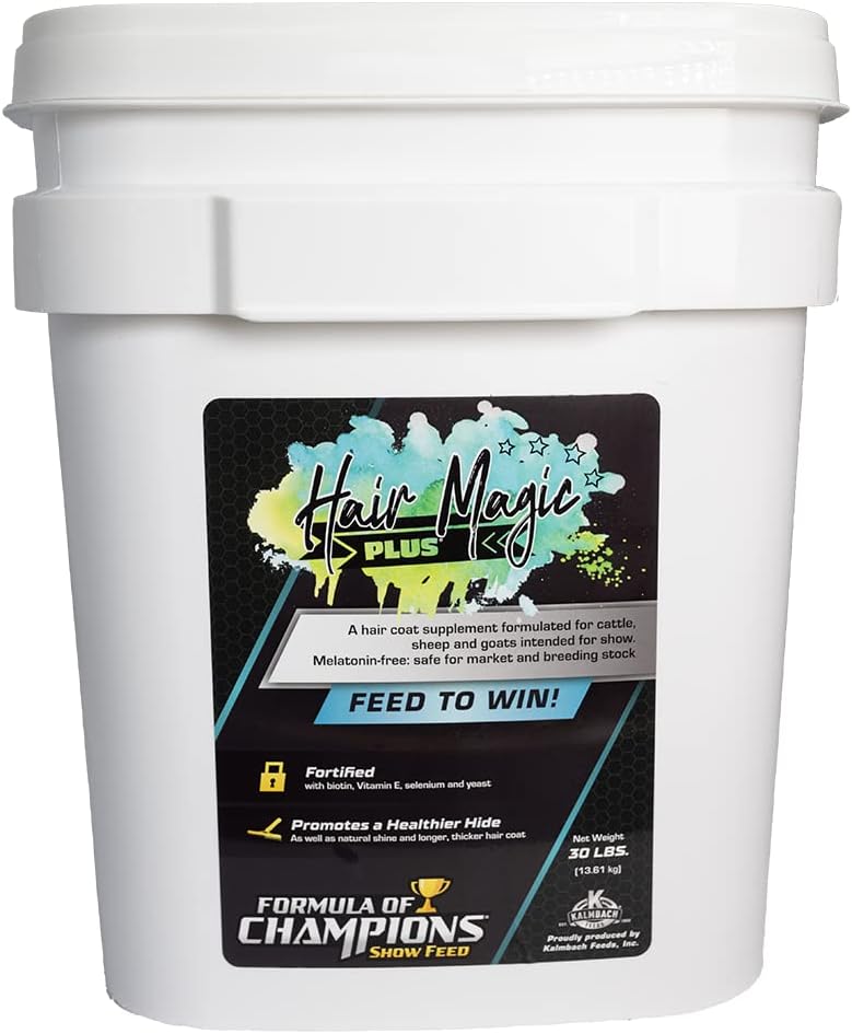 Hair Magic Plus Pelleted Topdress Supplement for Show Animals, 30 lb Bucket