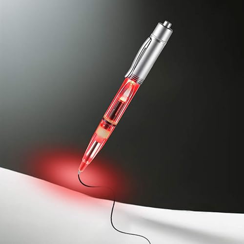 Miniatura 6 de Penyeah Bolígrafo de luz Bolígrafo LED con luz, luz para escritura nocturna, bolígrafo para escritor nocturno, accesorios de repuesto incluidos, 4