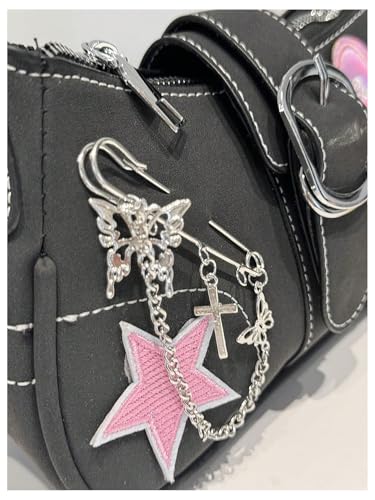 Image of Verdusa Women's Y2k Purse Star Embroidery Cute Shoulder Bag Y2k Accessories