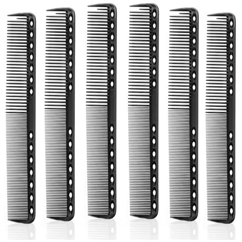 6Pcs Professional Carbon Fiber Hair Combs Cover