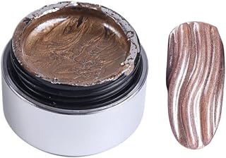 LALAFINA Esmalte De Espelho 1Pc Efeito Meninas Arte Diydecoração Meninas Manicure Marrom Claro Pigmento Removível Colorido Esmalte Feminino Esmalte De Espelho Luz Flash Brilho