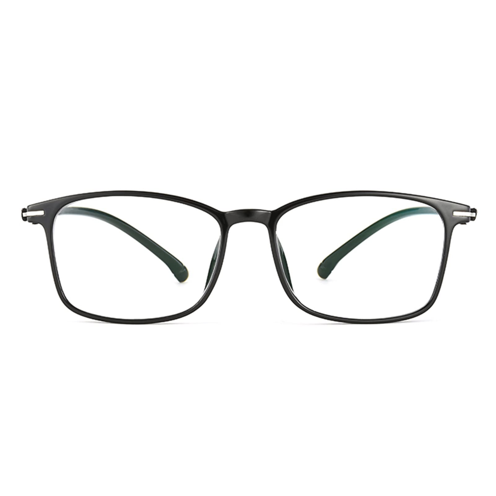 Okulary do Czytania dla Mężczyzn Damskie, Okulary Komputerowe Anti Blue Light, z Zawiasem Sprężynowym, Okulary Presbyoopiczne ProstokąTne (Color : Noir, Size : 3.5)