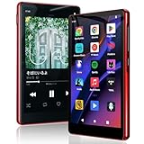 RUIZU 163GB Android MP3プレーヤー WiFi Bluetooth搭載 4.5インチIPSタッチスクリーン 子供向け安全ペアレンタルコントロール MP4音楽プレーヤー 1080P動画 デジタルオーディオプレーヤー 2000mAhバッテリー 長時間再生 内蔵スピーカー 録音 FMラジオ Google Play対応 最大1TB MicroSD拡張可能, 日本語対応, ワインレッド