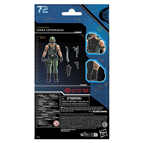 Image of G.I. Joe Classified Series Cobra Copperhead, Collectible G.I. Joe Action Figures, 72, 6 inch Action Figures for Boys & Girls, with 4 Accessories