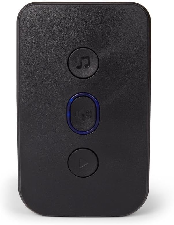 Fronte view of the LSC Smart Connect Indoor Chime Unit showing its buttons.