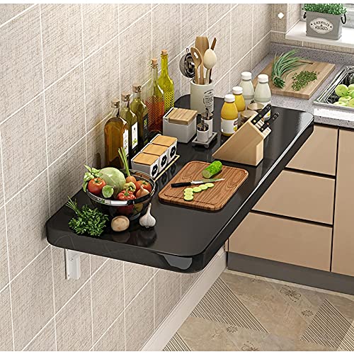 Mesa Plegable de Madera Maciza montada en la Pared, Escritorio de Mesa...