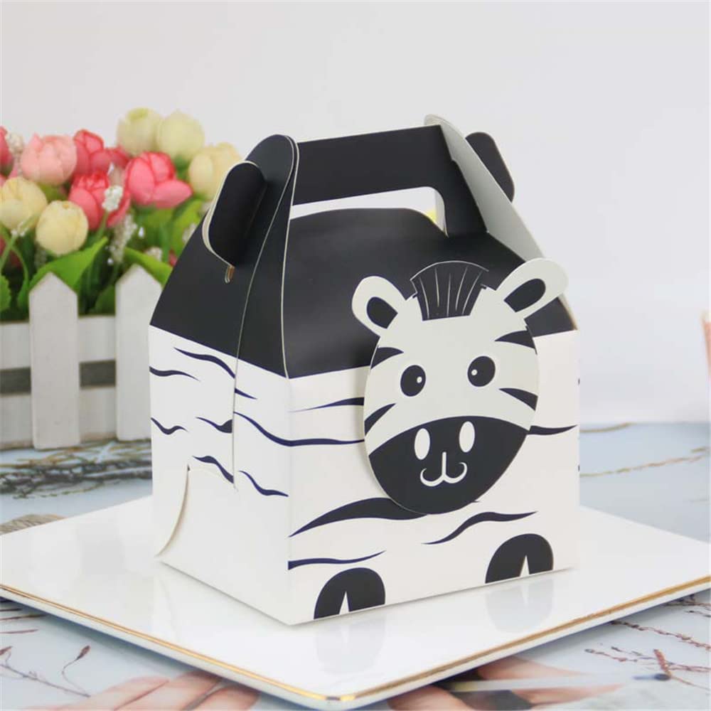 Pudełka na prezenty, Pudełko cukierków na ciasteczka Papierowe pudełka na prezenty Pudełko na prezenty Zwierzęta w kształcie Pudełko na ślub Bridal Baby Shower Party 50 sztuk (Kolor: Zebra) (Color :