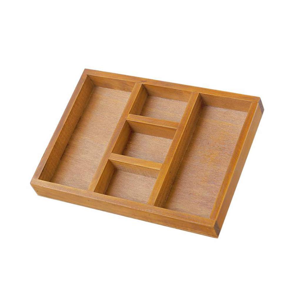 Amazon｜木製 小物入れ 仕切り 5つ ストレージボックス 木箱 24.7cm