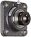 Timken RCJ7/8 Flange Unit, 4 Bolt Holes, Industrial-Duty, Relubricatable, Non-Expansion, Cast Iron, Eccentric Locking Collar, Inch, 7/8" Bore Diameter